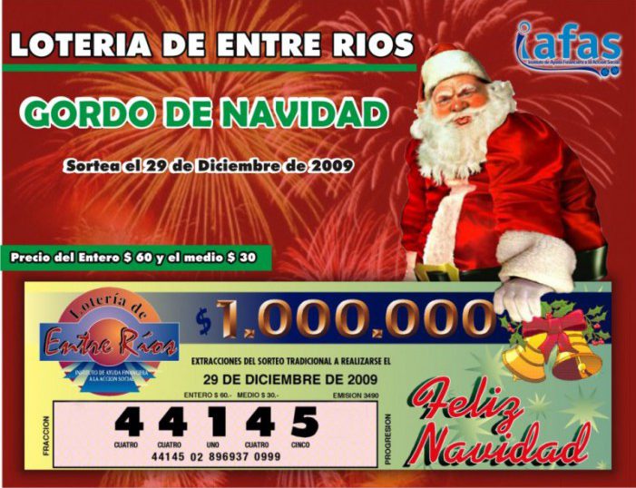 SORTEA EL GORDO DE NAVIDAD EN ENTRE RIOS.
